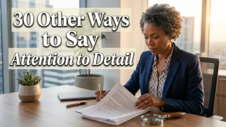 Other Ways to Say Attention to Detail