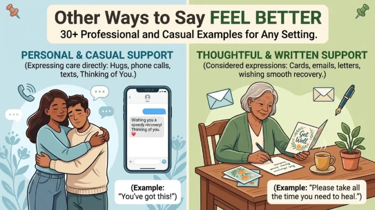 Other Ways to Say "Feel Better"