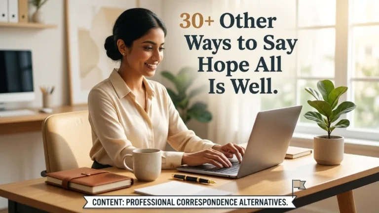 Other Ways to Say Hope All Is Well