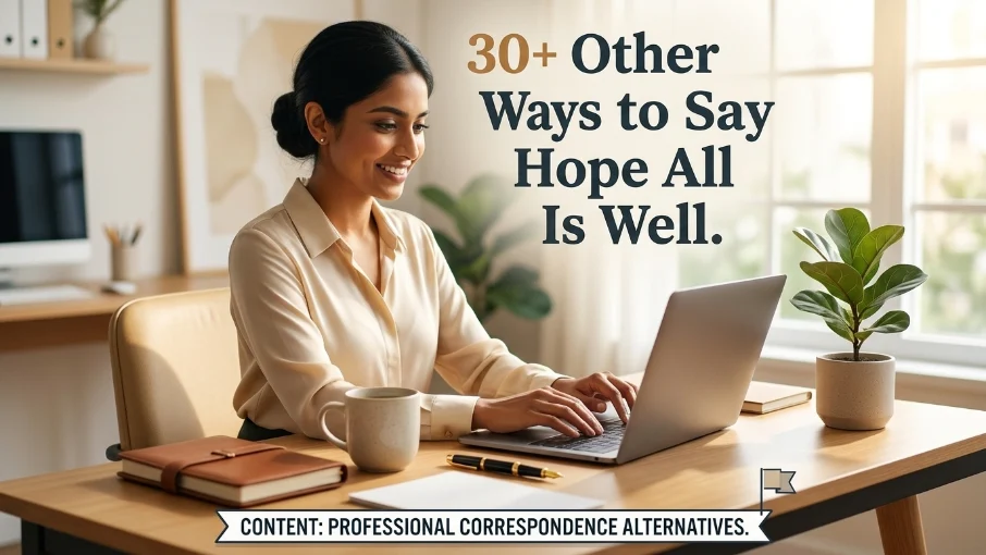 Other Ways to Say Hope All Is Well