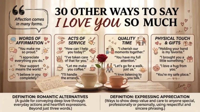 Other Ways to Say I Love You So Much