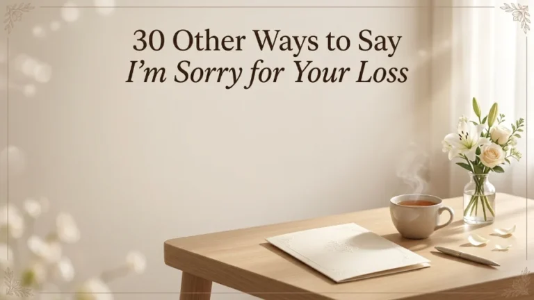 Other Ways to Say I'm Sorry for Your Loss