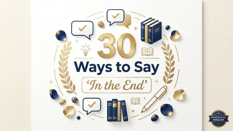 Other Ways to Say In the End