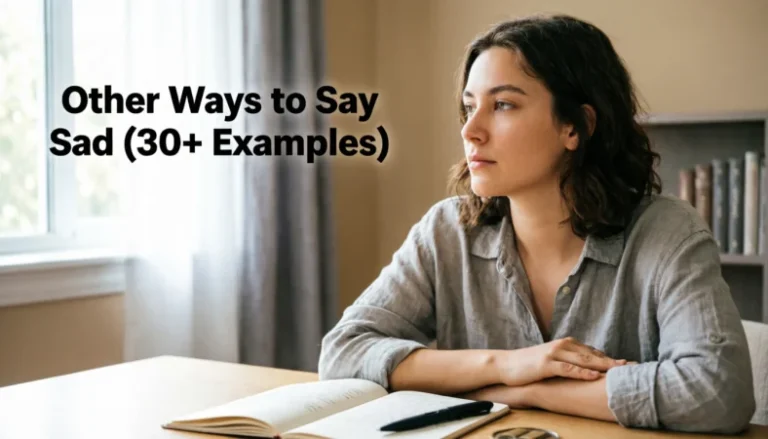 Other Ways to Say Sad