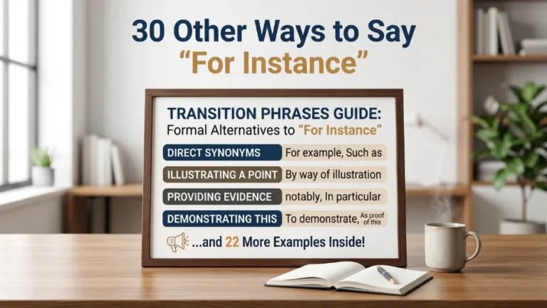 Other Ways to Say "For Instance"