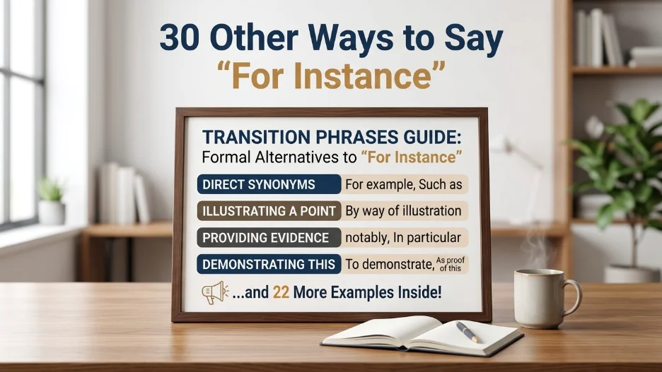 Other Ways to Say "For Instance"