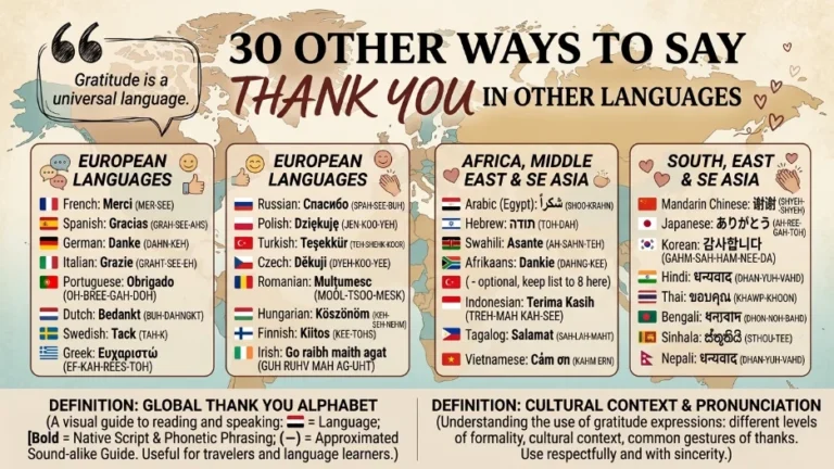 Ways to Say Thank You in Other Languages