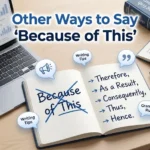 other ways to say because of this