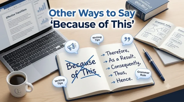 other ways to say because of this