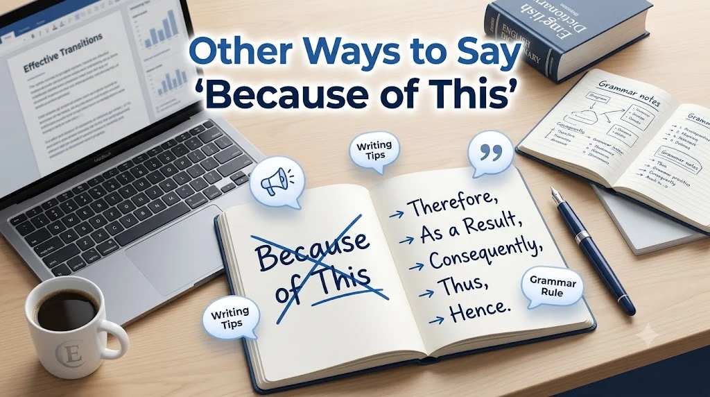 other ways to say because of this
