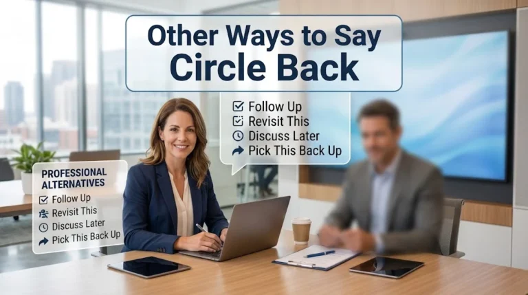 other ways to say circle back