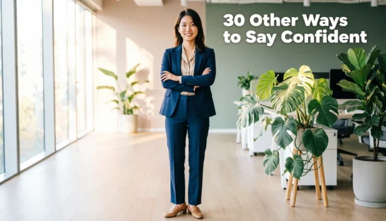 other ways to say confident