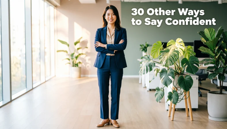 other ways to say confident