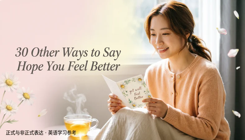 other ways to say hope you feel better