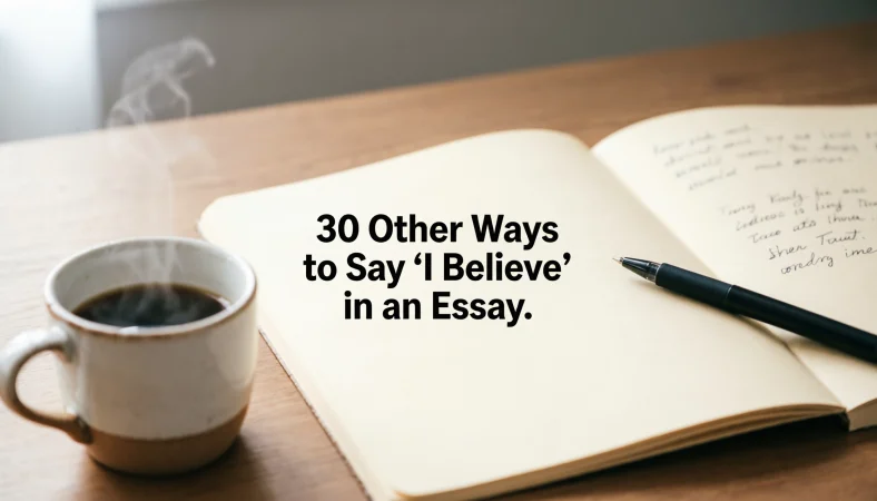 other ways to say i believe in an essay