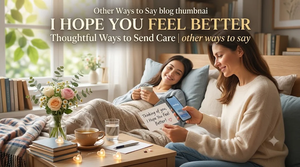 other ways to say i hope you feel better