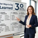 other ways to say i learned