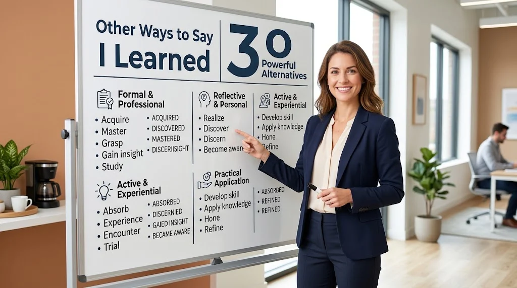 other ways to say i learned