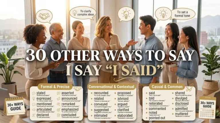 other ways to say i said