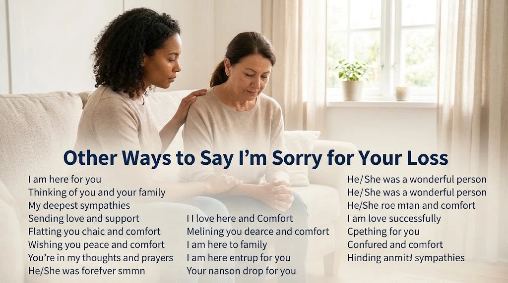 other ways to say im sorry for your loss
