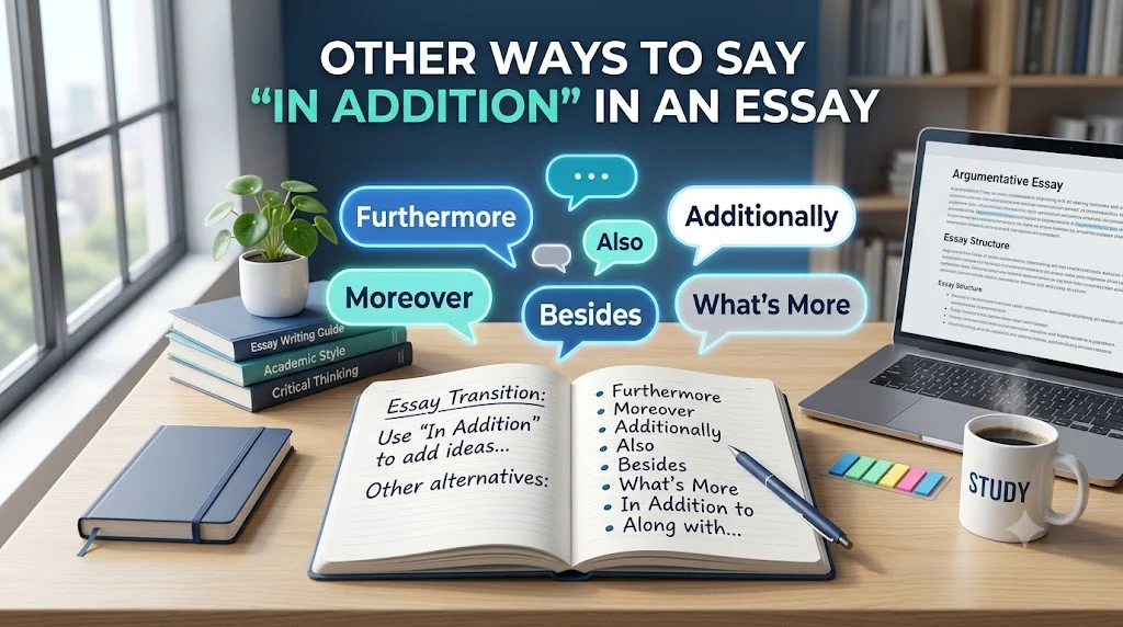 other ways to say in addition in an essay