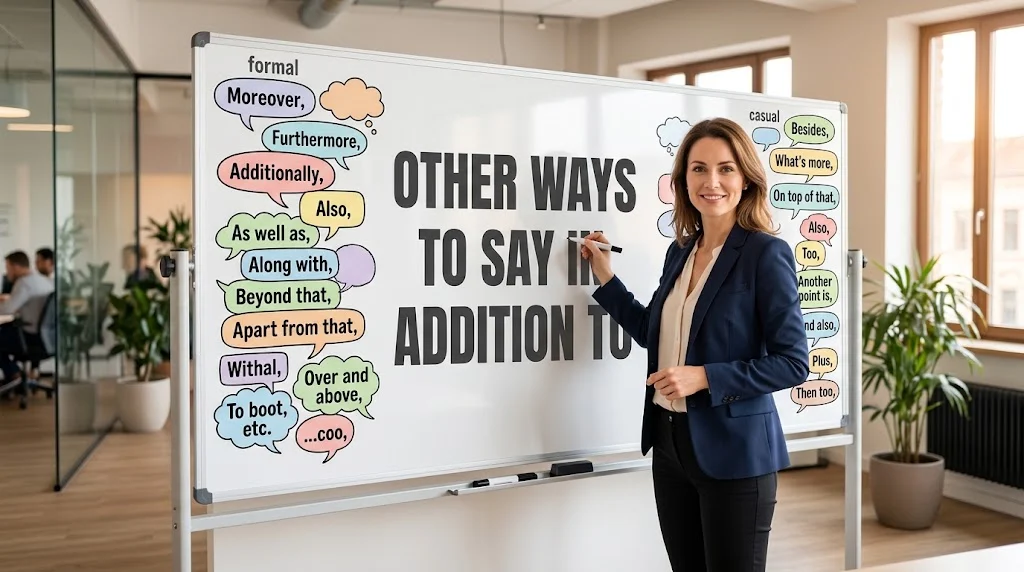 other ways to say in addition to