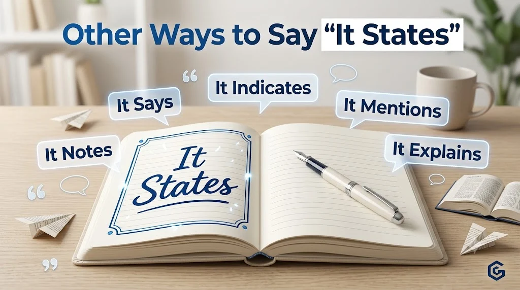 other ways to say it states