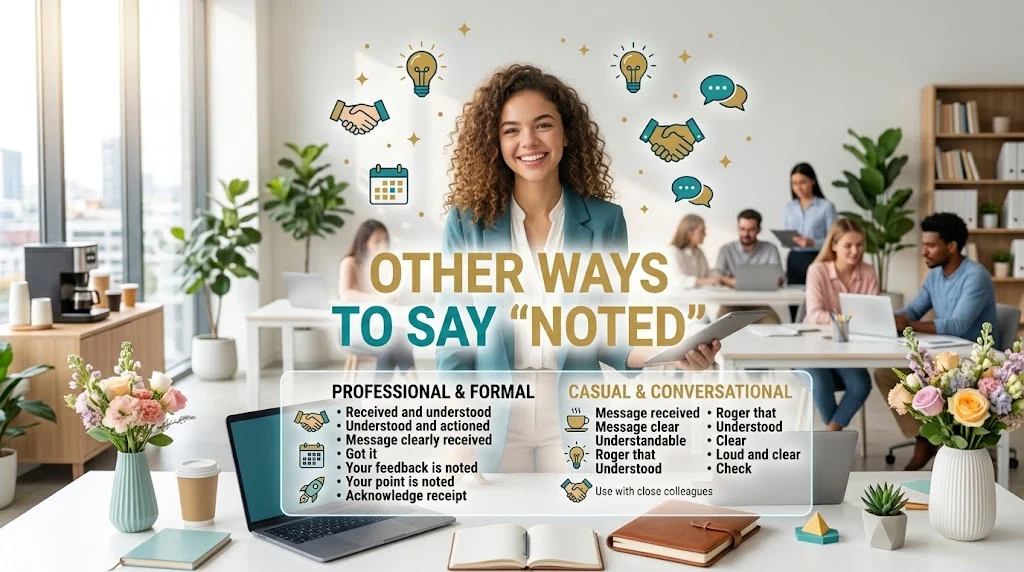 other ways to say noted