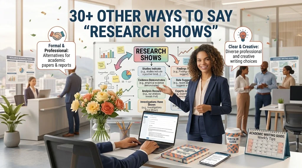 other ways to say research shows