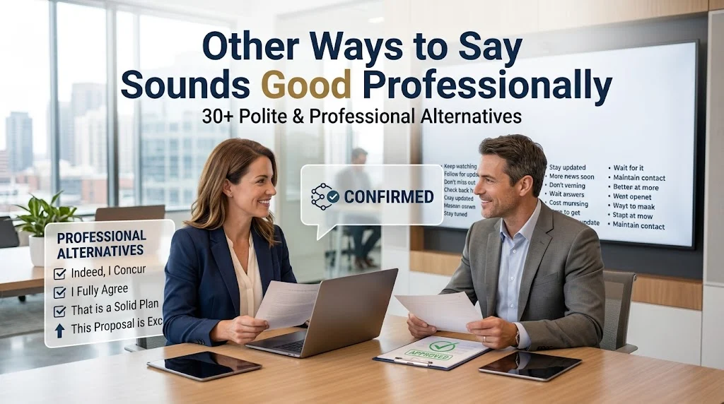 other ways to say sounds good professionally