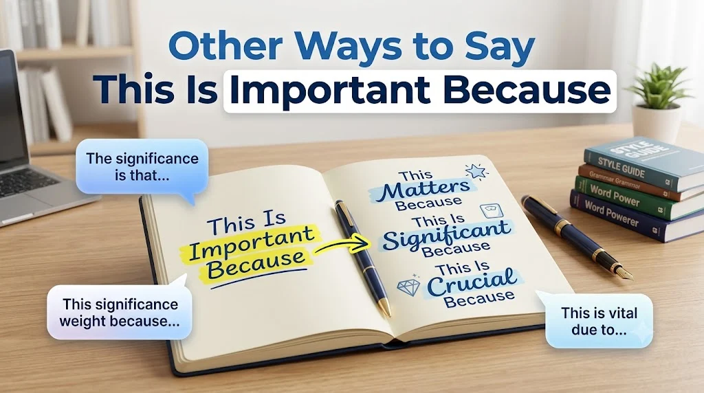 other ways to say this is important because