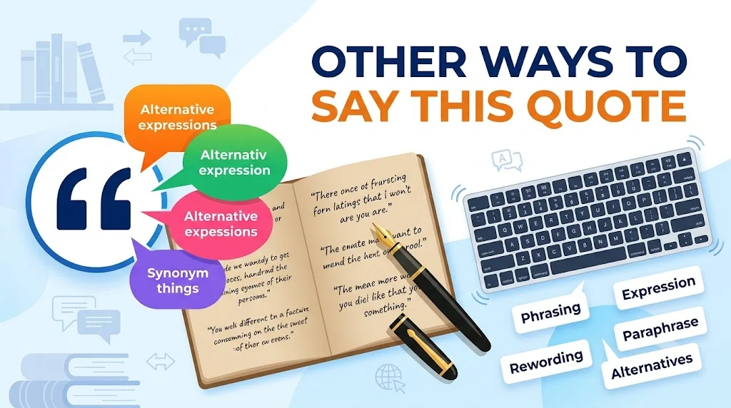 other ways to say this quote