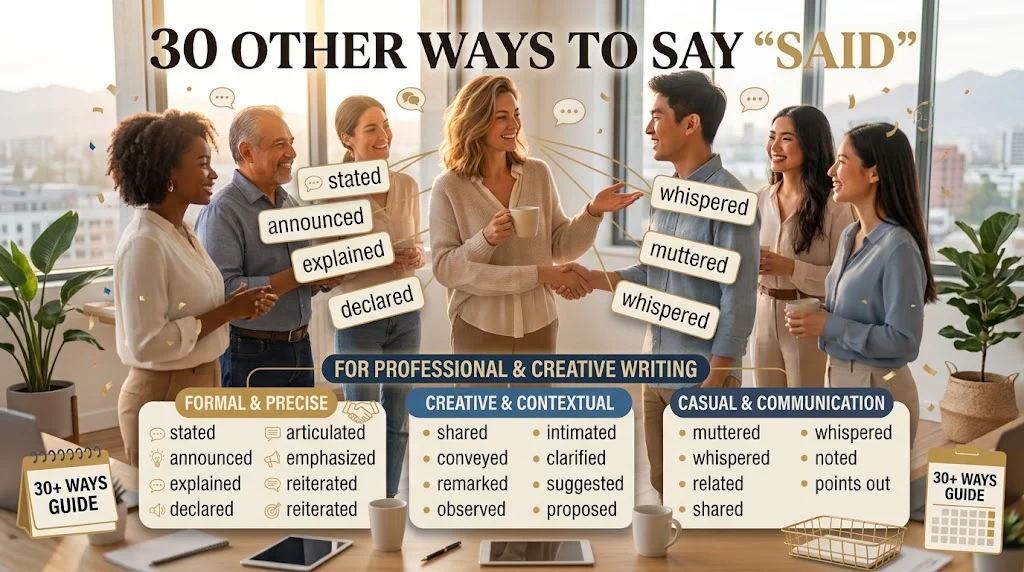 what are other ways to say said