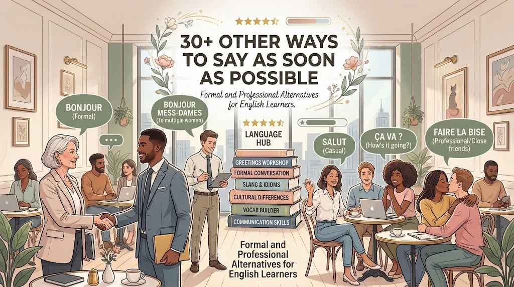 other ways to say as soon as possible