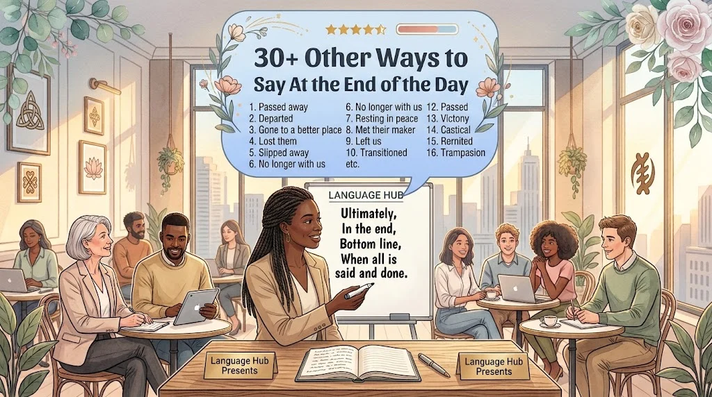 other ways to say at the end of the day
