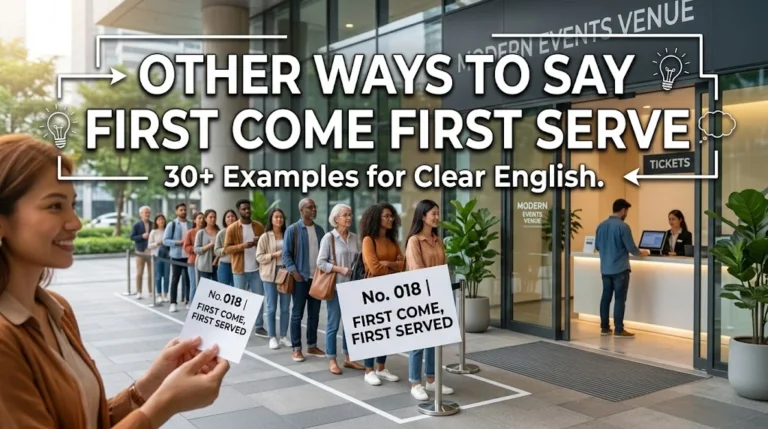 other ways to say first come first serve