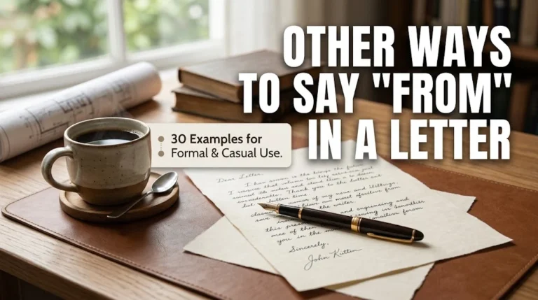 other ways to say from in a letter