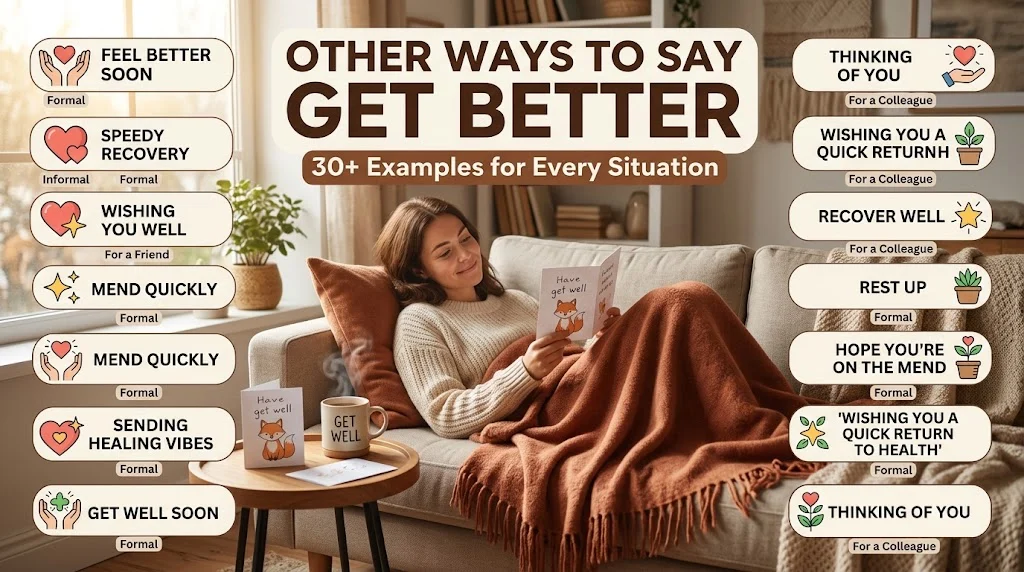 other ways to say get better