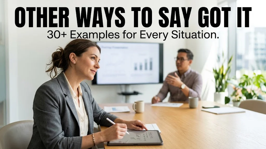 other ways to say got it