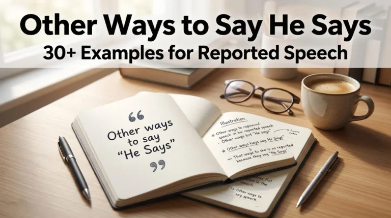 other ways to say he says