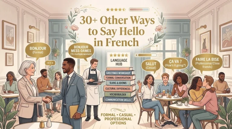 other ways to say hello in french