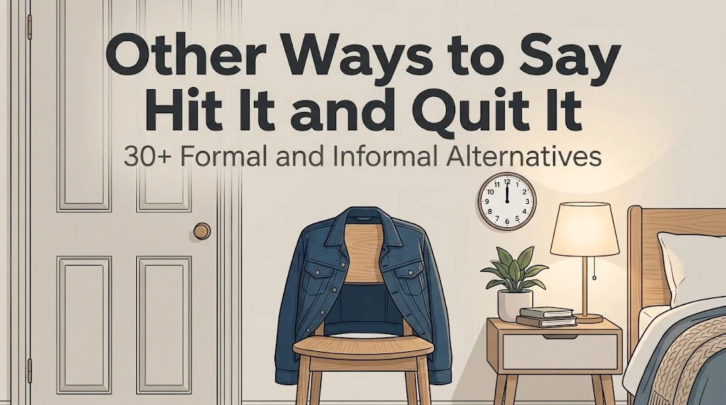 other ways to say hit it and quit it