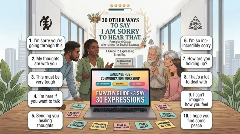 other ways to say i am sorry to hear that