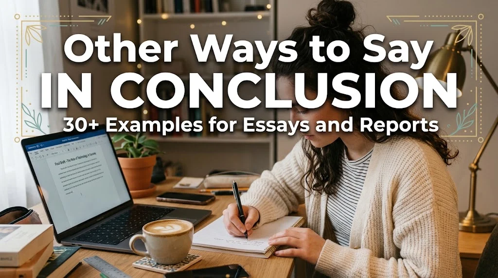 other ways to say in conclusion