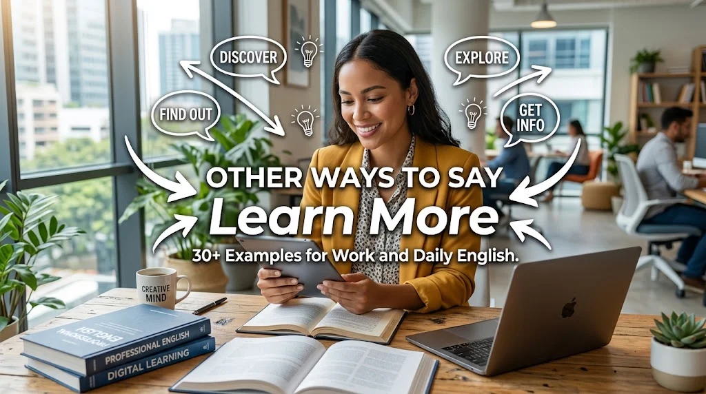 other ways to say learn more