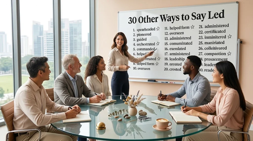 other ways to say led
