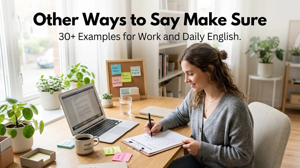 other ways to say make sure