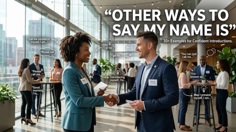other ways to say my name is
