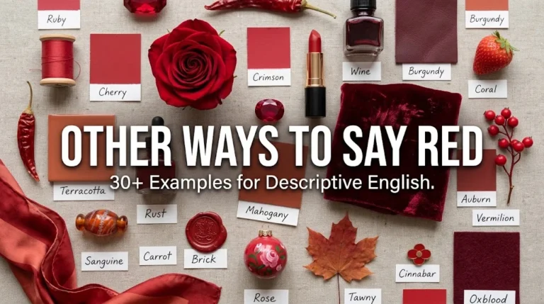 other ways to say red