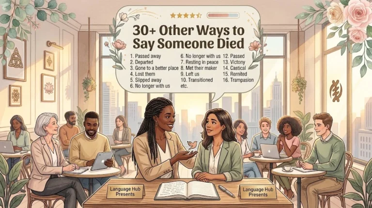 other ways to say someone died